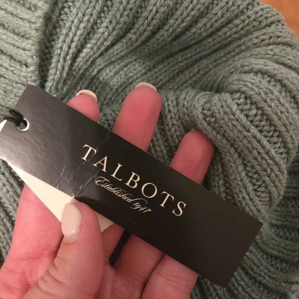 NWT Womens XL Talbots Green Sweater with Sequin detail - Picture 3 of 8